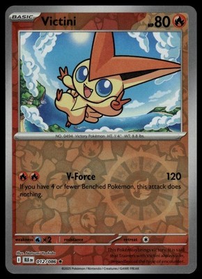 Victini Rare SV: Black Bolt 012/086 Reverse Holo NM