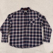 Weatherproof Vintage Plaid Flannel Long Sleeve Button Up Men's Size XL