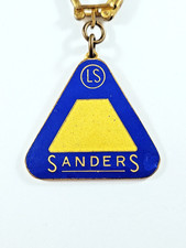 PORTE-CLES - SANDERS 1960s - Alimentation Bétail AGRICULTURE Vintage Émaillé -