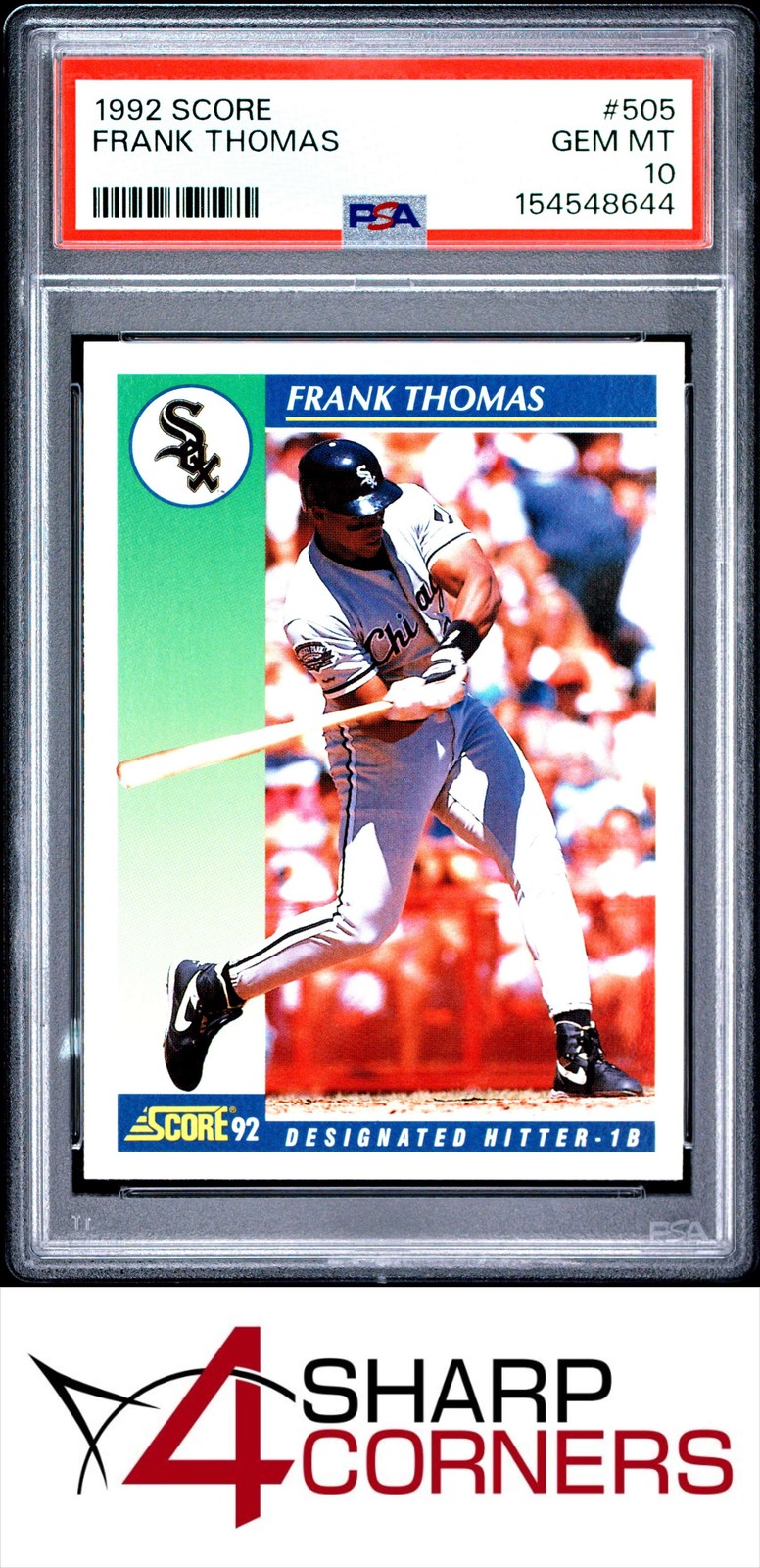 1992 SCORE #505 FRANK THOMAS WHITE SOX HOF PSA 10
