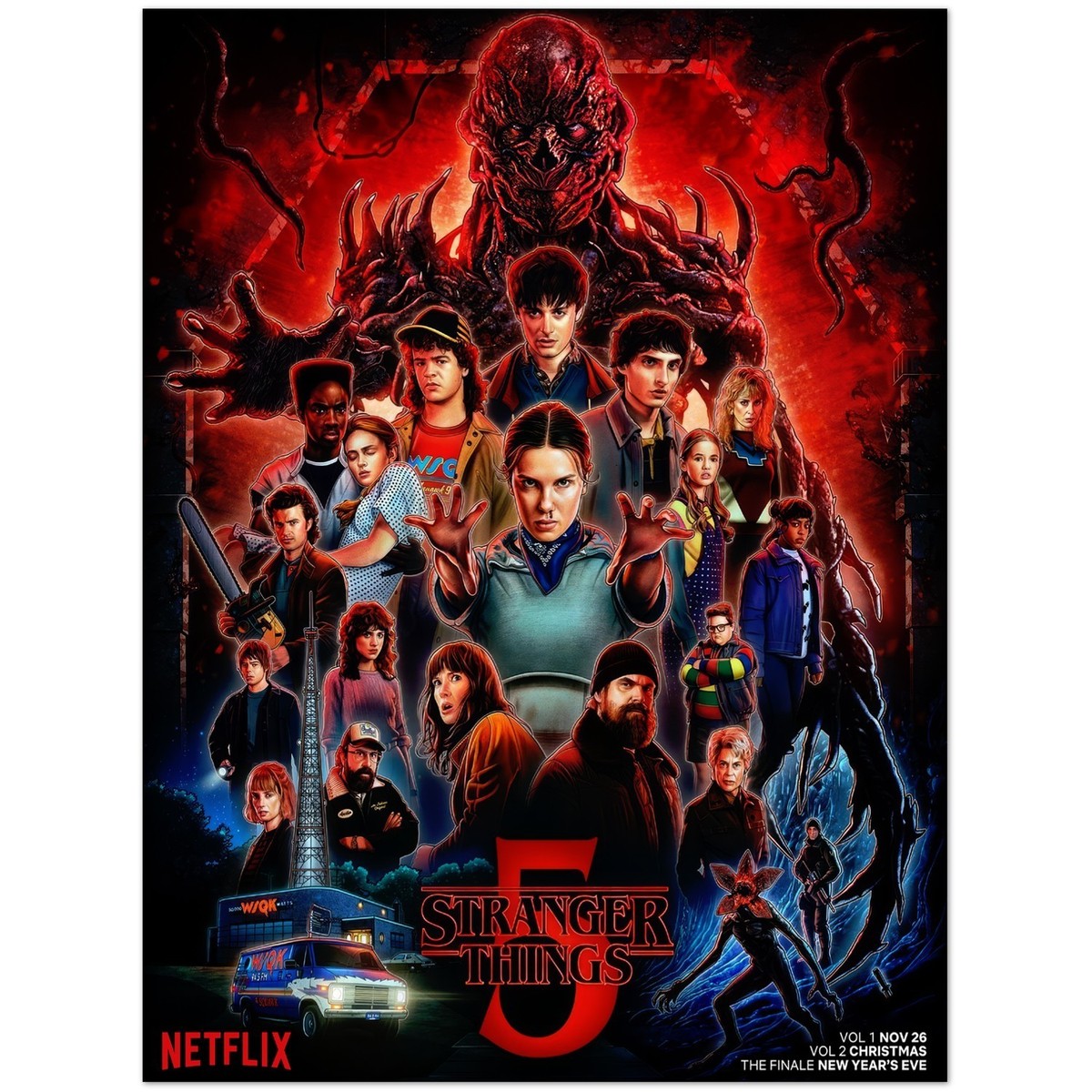 Stranger Things Season 5 Netflix Series 2025 Art Poster | eBay