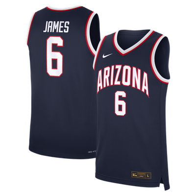 Arizona Wildcats Bryce James #6 Nike Men's Navy 2026 NIL Official