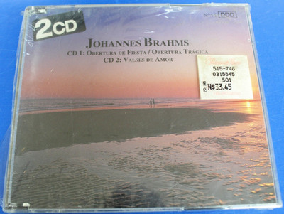 Sealed New Johannnes Brahms-Obertura De Fiesta/Tragica/Valses De Amor Double CD