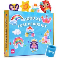 Vynyqoo 10Mm Xl BüGelperlen Set 1000 Stk 10 Farben Diy Geschenk Streifentafel 10