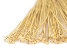 Gold 21 Gauge 3 Inch Head Pins Approx 100 Pieces