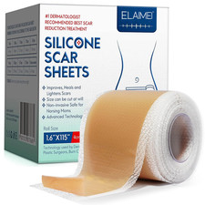 Silicone Scar Sheets Tape for Surgical Scars, C Section Scar Silicone Strips, Me