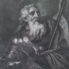 Saint Paul Amalia von Schattenhofer after Sandrart sign copperplate around 1800