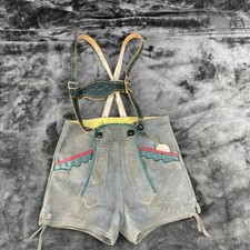 VTG BERGFREUND German Lederhosen Oktoberfest Boy's Suede Shorts w/Suspenders