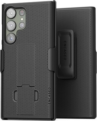 DuraClip Designed for Samsung Galaxy S23 Ultra Belt Clip Case, Slim Holster (Bla