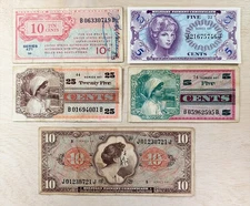 US MPC 5 cents series 641 super gem CU & $10 dollars $ more Free Shipping