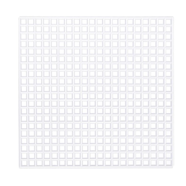 "15Stk Kunststoff-Mesh-Leinwandblatt 7 ZäHlung 8Cm/ 3,1\" WeißEs Quadratisch"-image