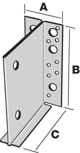 Étrier en âme intérieure SIMPSON ETNM230/130/2 pour supprimer les fixations métalliques visibles