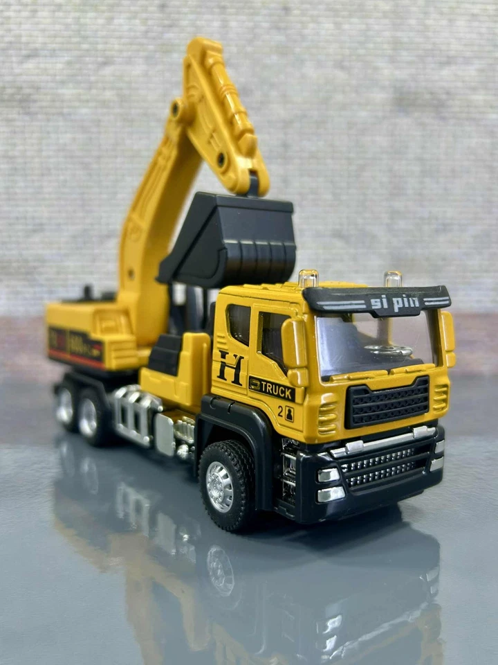 Set of 4 Construction Engineering Vehicle Toy Truck Bundle with Moving Parts - Image 4 of 4