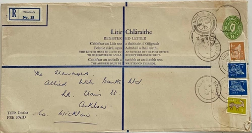 Ireland (Éire) 1973 ,Registered Mail,registered letter cover, Definitive Stamps 