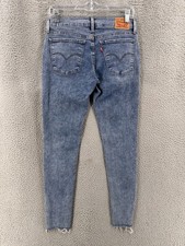 Levi's 710 Super Skinny Jeans Womens Size 29 Stretch Light Wash Blue Denim 11502