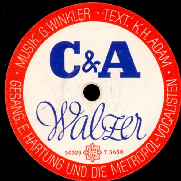 WERBEPLATTE DER FIRMA C&A Marsch und Walzer mit Original Cover!, -selten!- S8242 - Bild 2 von 4