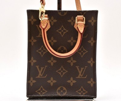 Louis Vuitton Petit Sac Plat Monogram 2Way Shoulder Hand Bag M69442 France