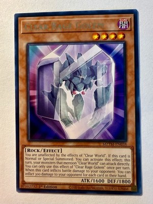 Yugioh! - Clear Rage Golem - MZTM-EN038 - Rare - Maze of the Master - 1st Ed NM