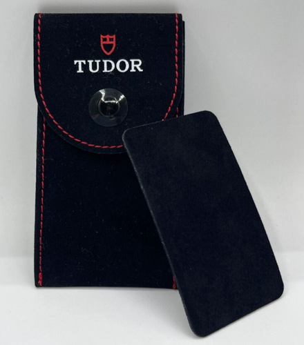 Authentic Tudor Watch Black Felt Pouch Storage Travel Case 50006084.64