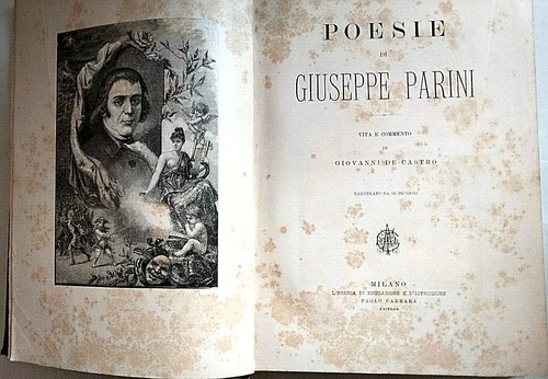 POESIE DI GIUSEPPE PARINI - LIBR.ED. E ISTR. - P. CARRARA - 1889 - Foto 4 di 12