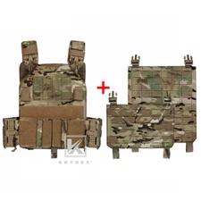 KRYDEX Plate Carrier Tactical Vest Quick Release & Laser Cut MOLLE Panel Camo