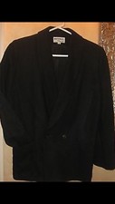 Ladies' 100 Wool blazer  double breasted Black.