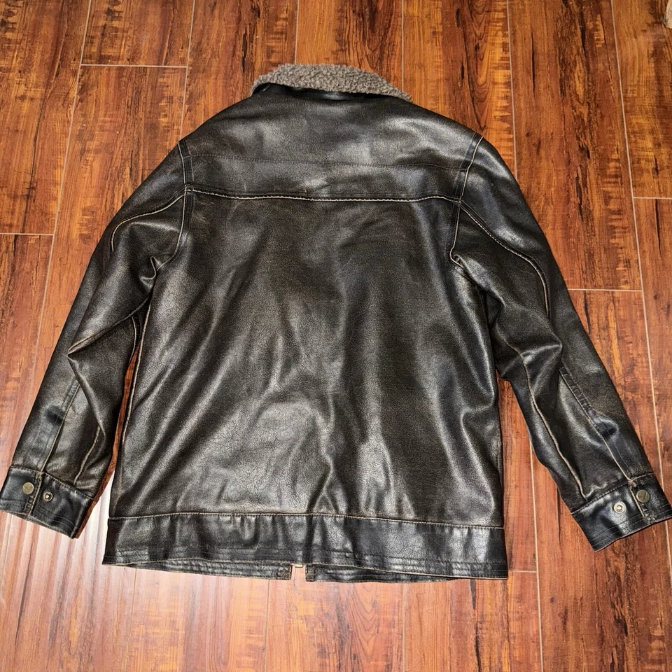 Hawke & Co 1958 приключения легенды ПВХ бомер куртка коричневый с подкладкой Sz M10/12 подержанные - Изображение 2 из 4