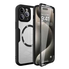 For iPhone 13 14 15 16 17 Pro Max Full Body Protective Clear Case Mag Safe Cover