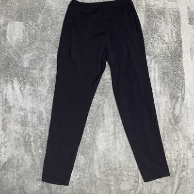 Lululemon Mid Rise Pleated Tapered Joggers Size 4 - 28x28 Black Yoga Walking