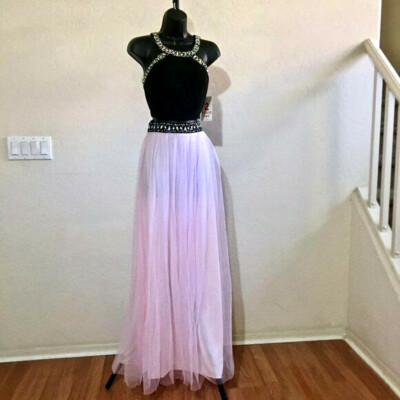 Blondie Nites Prom Bridesmaid Pageant Homecoming Formal Dress Gown Halter Set 9