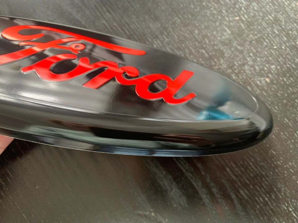 2 piezas emblema rojo parrilla delantera insignia + logotipo puerta trasera camioneta Ford F-150 09-14 Foto 2 de 4