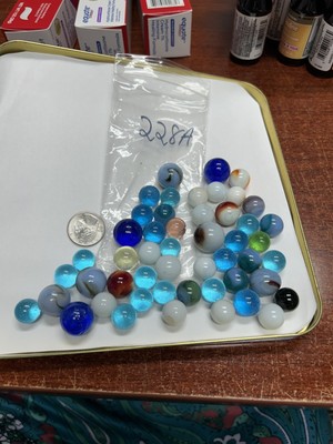 Vintage Marbles Lot Of  50 Different Sizes Unique Lot 228A
