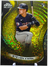 2022 Topps Chrome Black - Steven Kwan #24 Gold Mini-Diamond Refractor /50 (RC)
