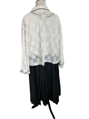 Vintage Roaman's Womens Plus Size 24W White Sequins Midi Dress Evening Holiday - Picture 3 of 19