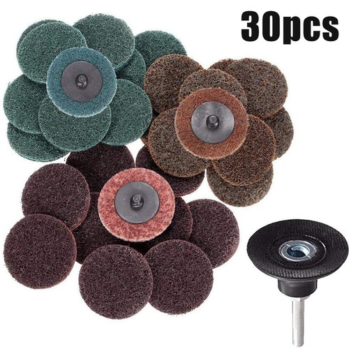 30Pcs 2" 50mm Type R Roll Lock Quick Change Discs Die Grinder Sanding