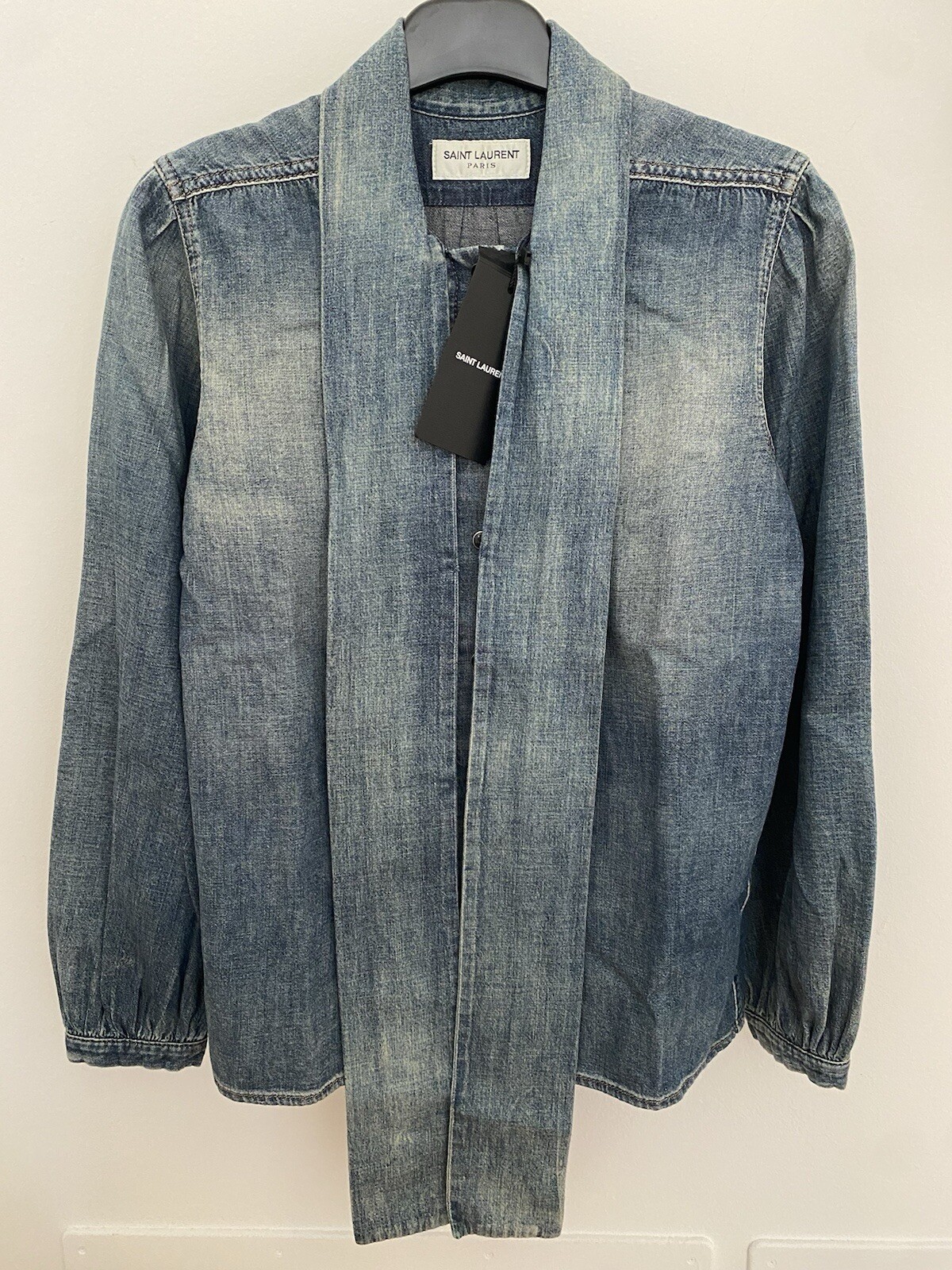 SAINT LAURENT Camicia Donna Jeans Taglia XS. Nuova.