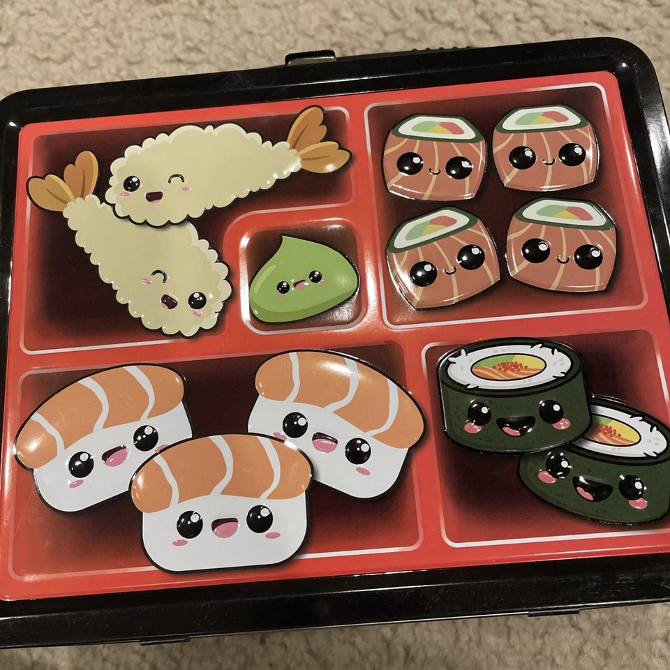 Caja Bento Lata Divertida Caja Almuerzo Sushi Caja Escolar Comida Snacks Cena Nueva Nunca Usada Foto 2 de 4