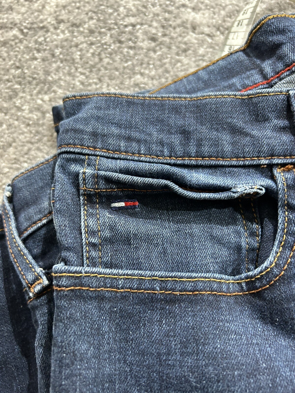 Tommy Hilfiger Jeans Men&rsquo;s 34x32 Slim Dark Blue Denim Pants Casual