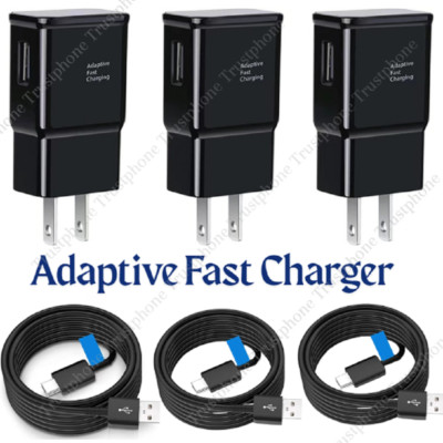 3 PACK Type USB-C Fast Wall Charger Adaptive For Samsung Galaxy S22 S21 S20 S10