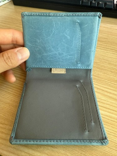 Portafoglio Bellroy Note Slim - Blocco RFID - Leggermente Usato - Blu Artico - Foto 3 di 5