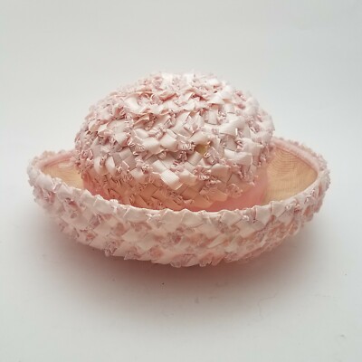Vintage‎ Women\'s Ladies Pink Ribbon Hat Union Made Vintage Union Made 1950 main image 2
