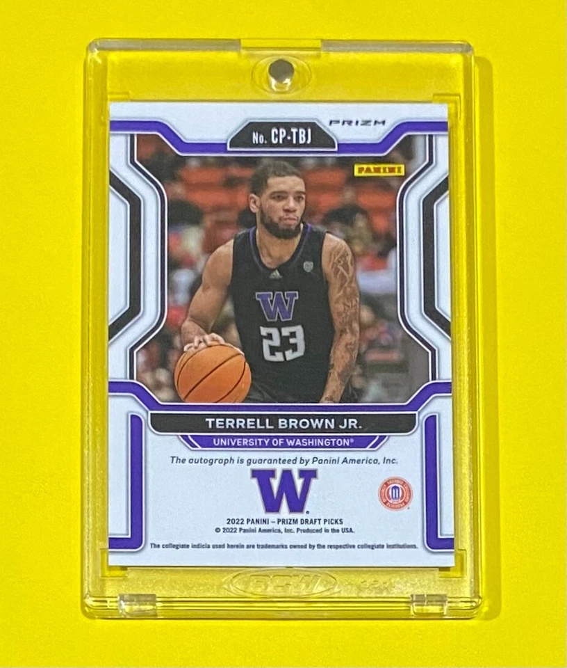 2022 Prizm Draft Terrell Brown Jr College Penmanship HYPER PRIZM SP #CP-TBJ AUTO - Image 4 of 4