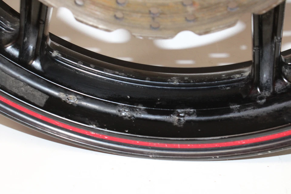 2010 Kawasaki Ninja 250r Ex250j Rear Back Wheel Rim with Rotor - Image 3 of 4