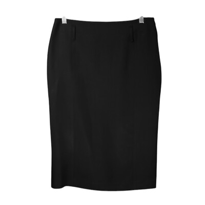 Tom Ford Women's Skirt Black Wool Blend Knee Length Side Zip Work Pencil Skirt 8