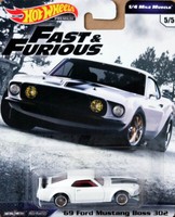 '69 Ford Mustang Boss 302 Fast & Furious 1/4 Mile Muscle 1:64 Hot Wheels GBW89