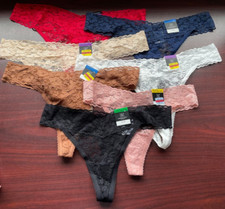LOT OF 16 THONG LACE PANTIES UNDERWEAR all MACY INC SIZE S NEW