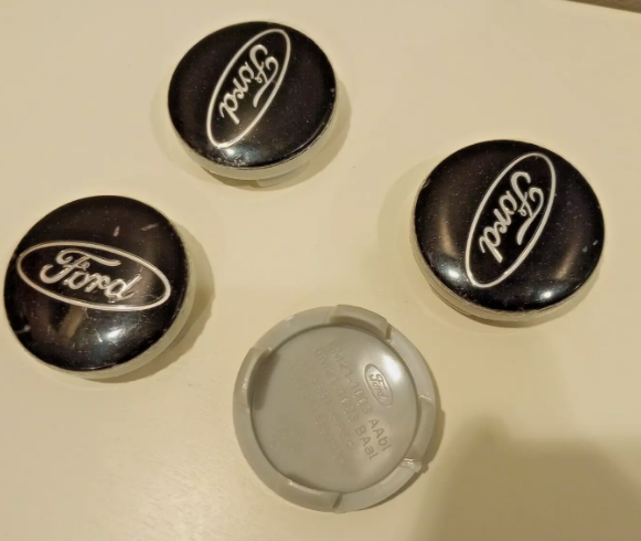 4 pcs Set of 4 Black 54mm Wheel Center Caps Hubcaps Rim For Ford Edge Escape