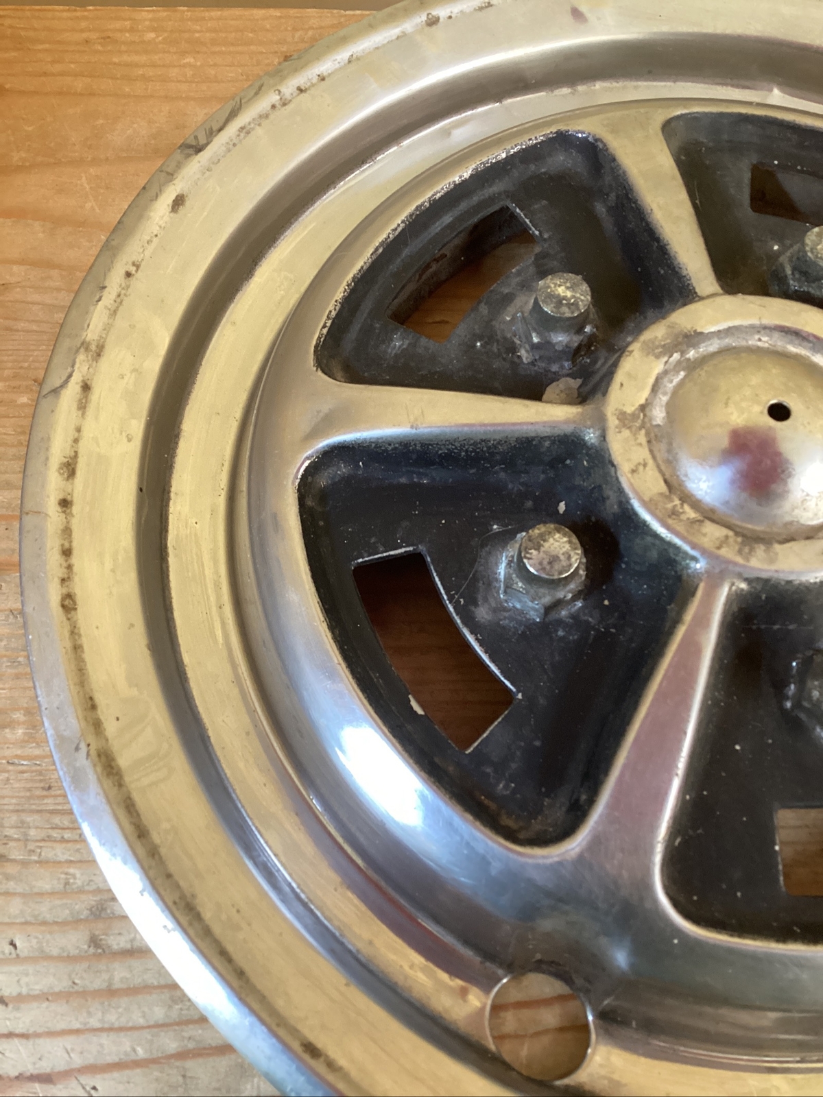 VINTAGE / ORIGINAL TRIUMPH CHROME & BLACK WHEEL TRIM X 2 eBay