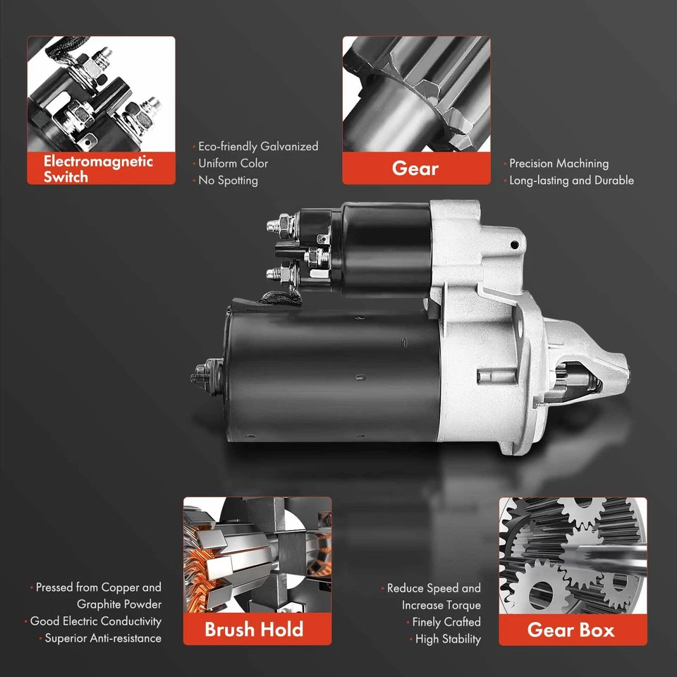 Motor De Arranque Para BMW E30 E36 E34 325 325e 325i 82-93 525i 528e 1.4kW/12 V CW 9T Foto 4 de 4