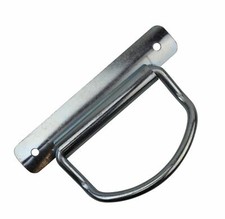 Lifting D pull handle for opening roller shutter doors. Lay flat design. Galv'